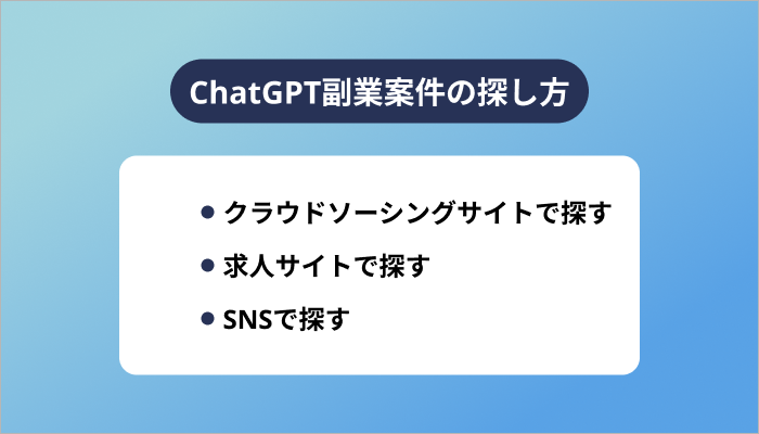 ChatGPT副業案件の探し方