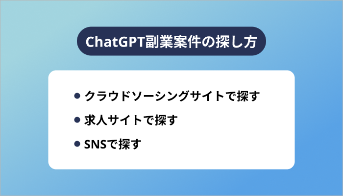ChatGPT副業案件の探し方