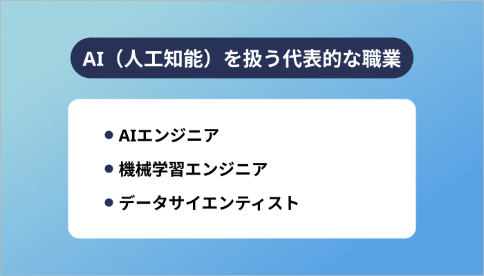 AI(人工知能)を扱う代表的な職業3選
