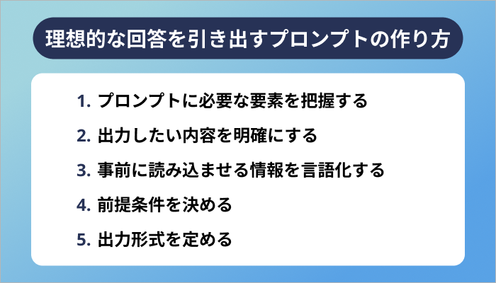 生成AIから理想的な回答を引き出すプロンプトの作り方