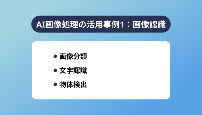 AI画像処理の活用事例1:画像認識