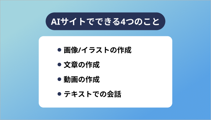 AIサイトでできること