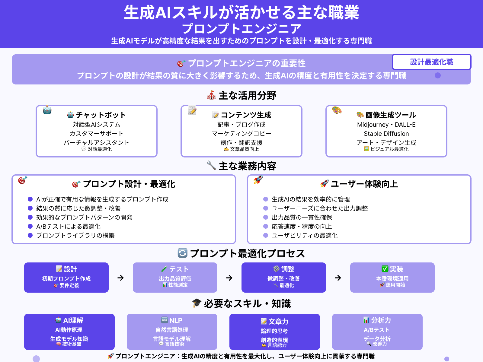 生成AIスキルが活かせる主な職業：プロンプトエンジニア