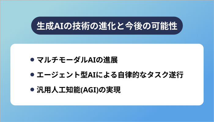 生成AIの技術の進化と今後の可能性