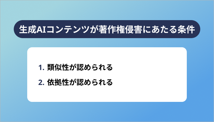 生成AIコンテンツが著作権侵害にあたる条件