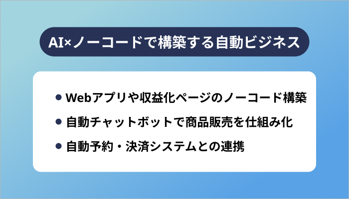 AI×ノーコードで構築する自動ビジネス