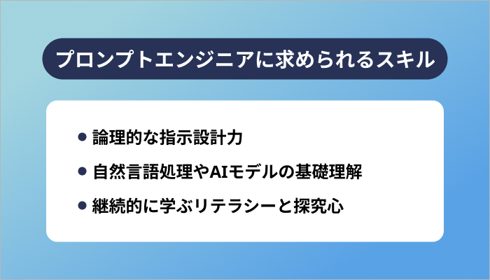 プロンプトエンジニアに求められるスキルとは?
