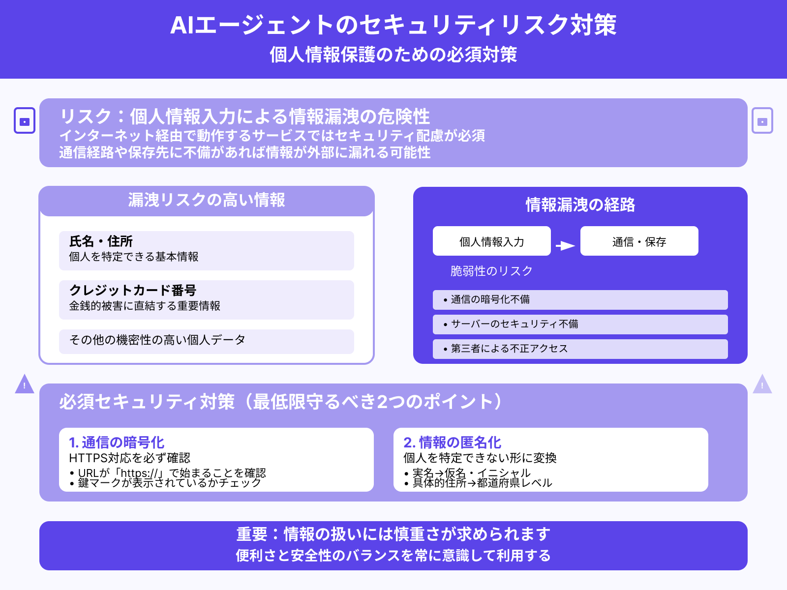 デメリット3:個人情報が流出する可能性