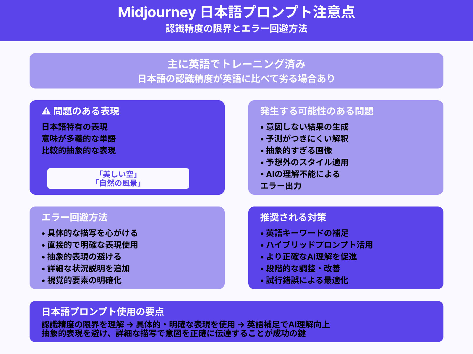 日本語の認識精度に関するエラー