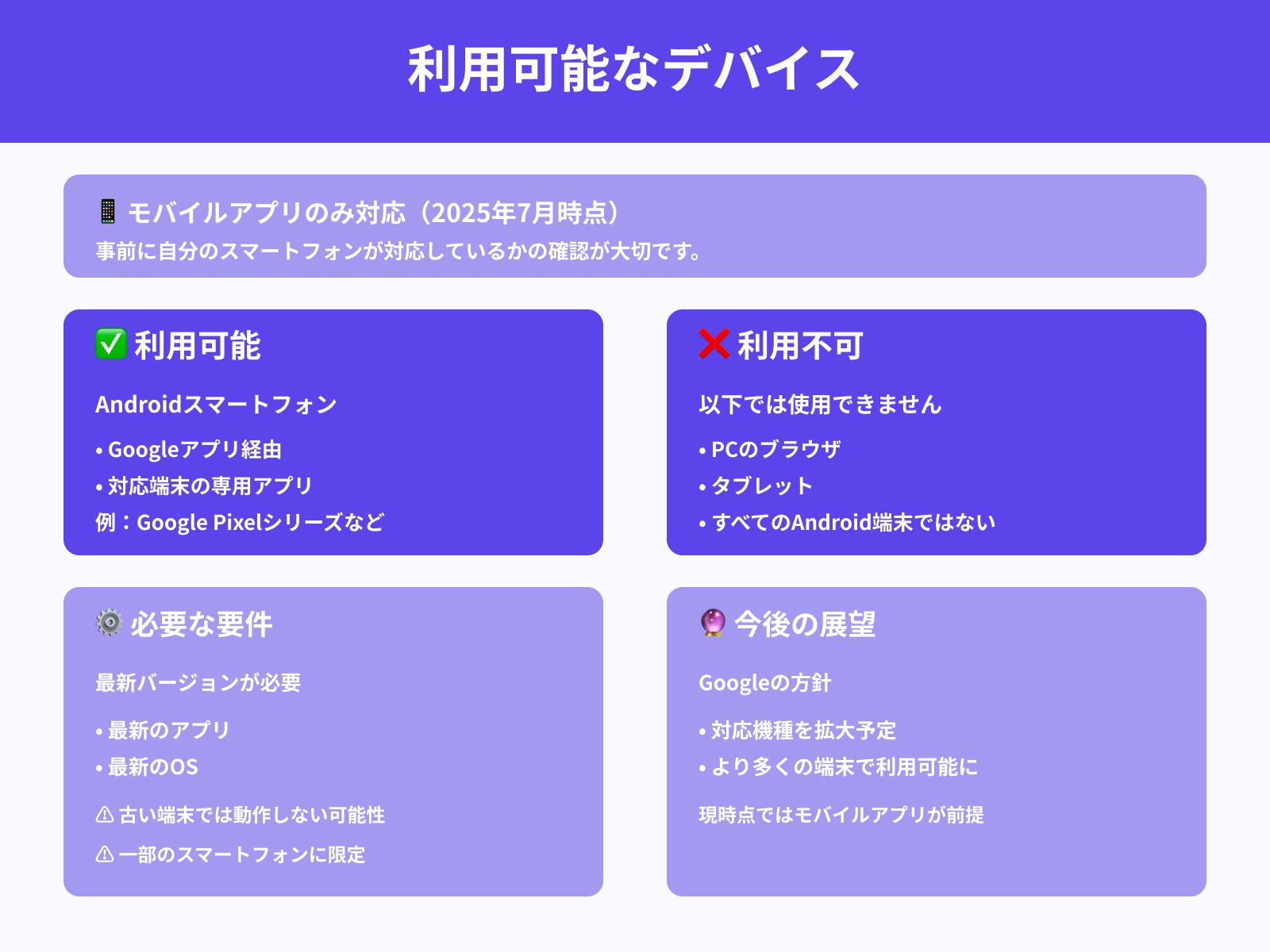 モバイルアプリ限定のサービスである