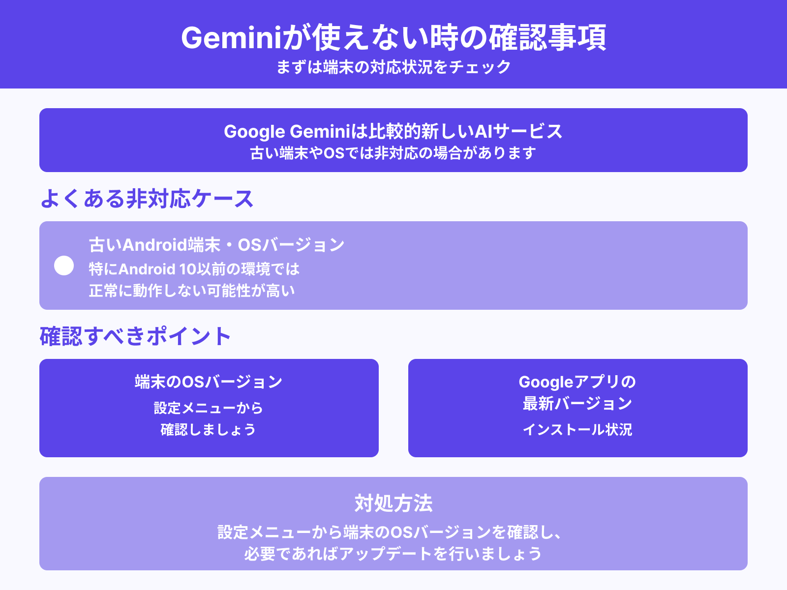 対応端末・OSバージョンの確認