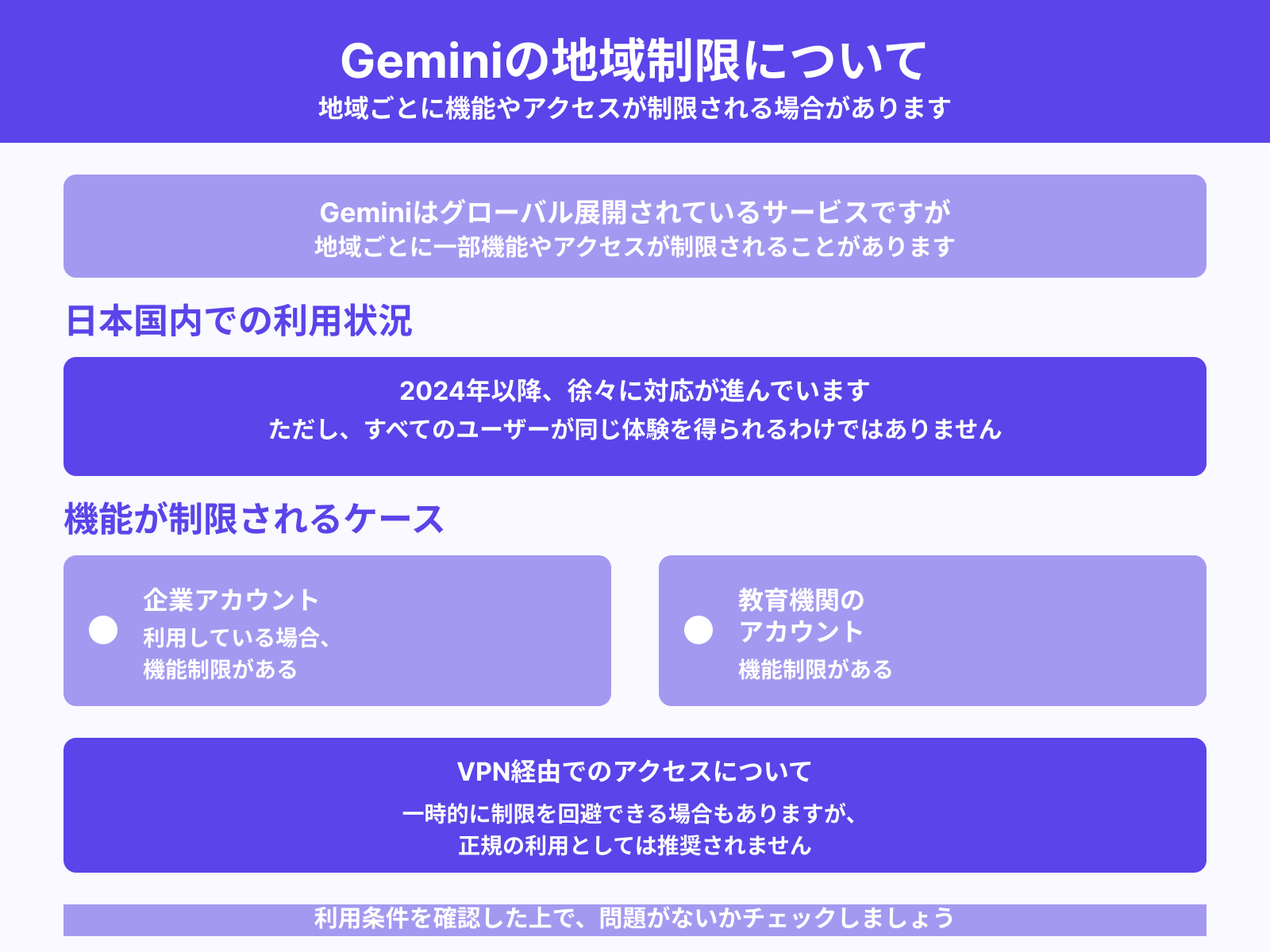 日本での利用可否と地域制限