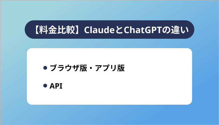 【料金比較】ClaudeとChatGPTの違い