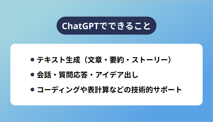 ChatGPTでできること