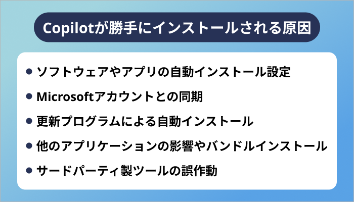 Copilotが勝手にインストールされる原因