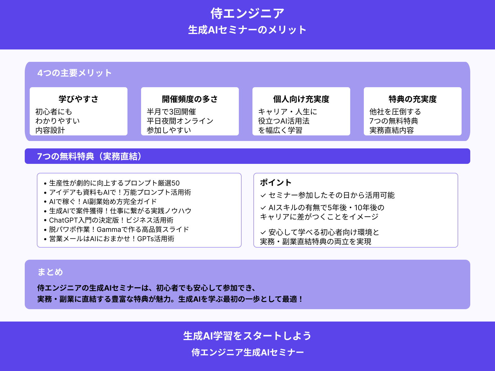 侍エンジニアの生成AIセミナーに参加するメリット