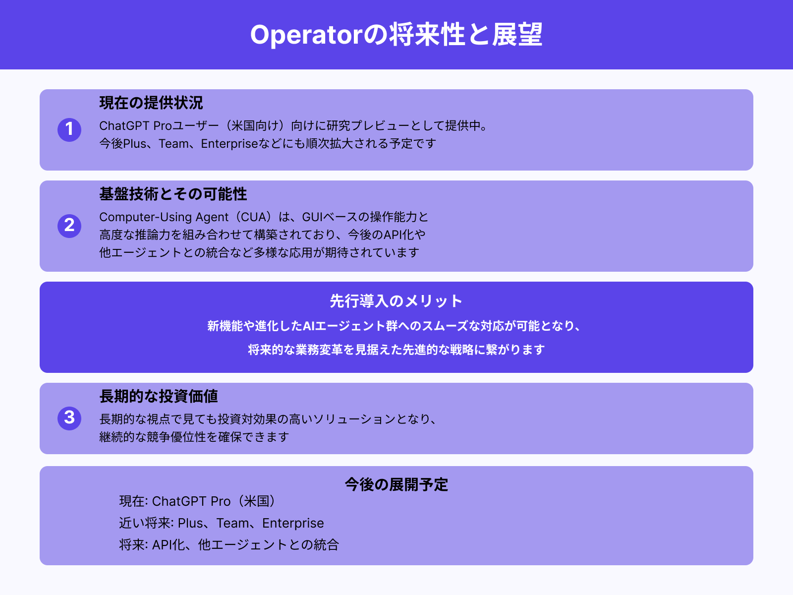 柔軟な拡張性と将来性
