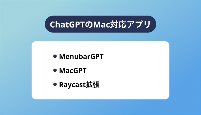 ChatGPTのMac対応アプリ