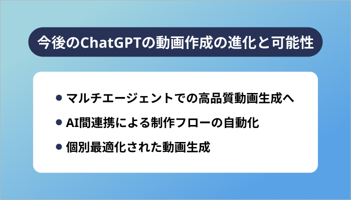 今後のChatGPTの動画作成の進化と可能性