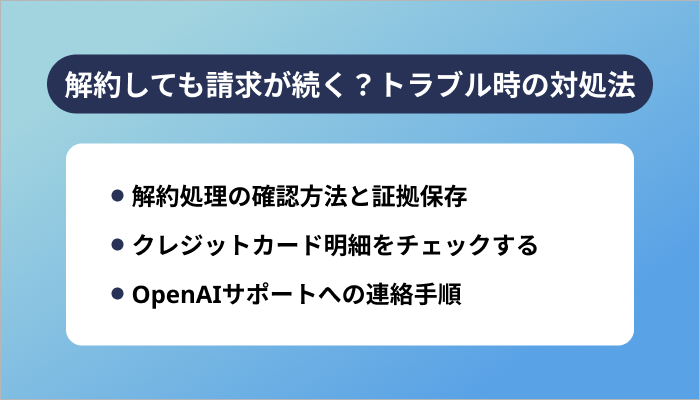 解約しても請求が続く？トラブル時の対処法