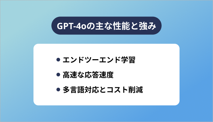 GPT-4oの主な性能と強み