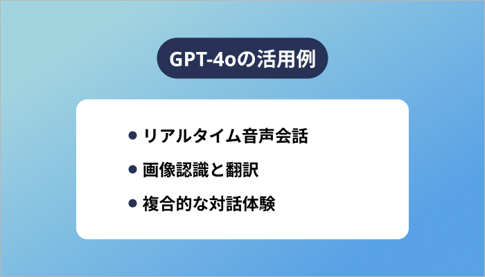 GPT-4oの活用例