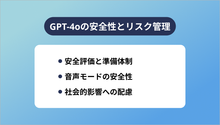 GPT-4oの安全性とリスク管理