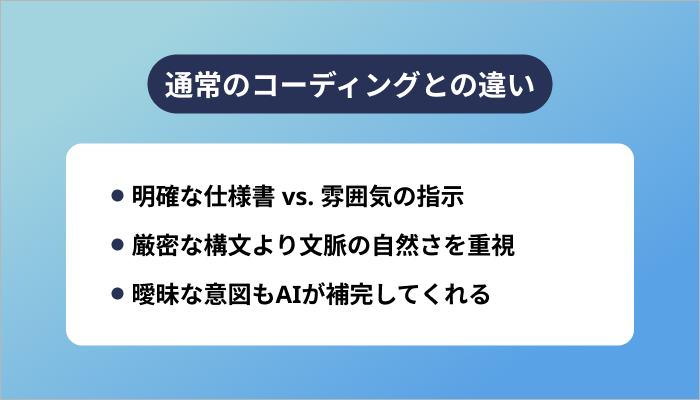 通常のコーディングとの違い