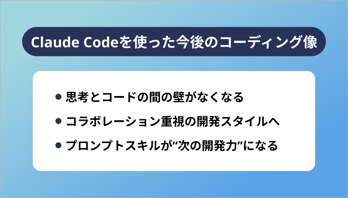 Claude Codeを使った今後のコーディング像