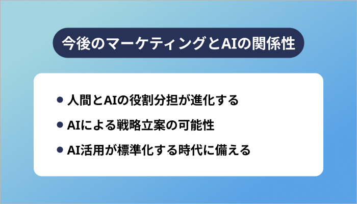 今後のマーケティングとAIの関係性