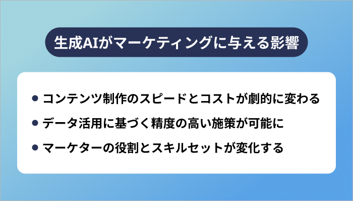 生成AIがマーケティングに与える影響