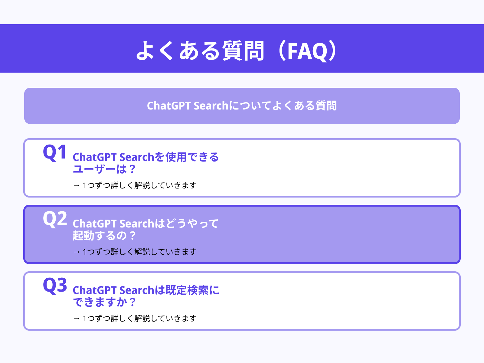 ChatGPT Searchについてよくある質問