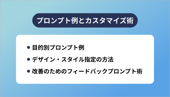 プロンプト例とカスタマイズ術