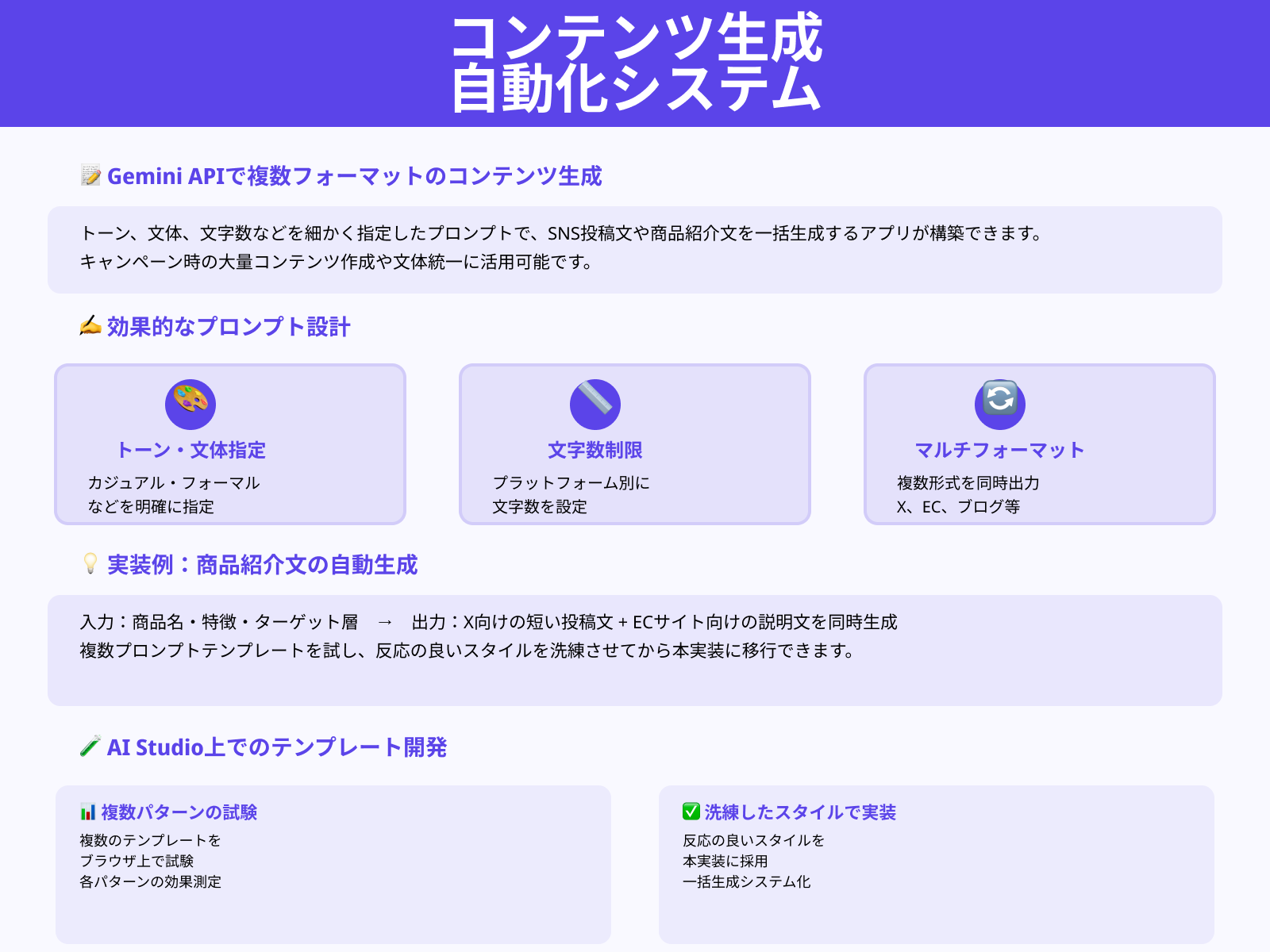SNS用テキストや商品紹介文を一括で作れる文章生成アプリ