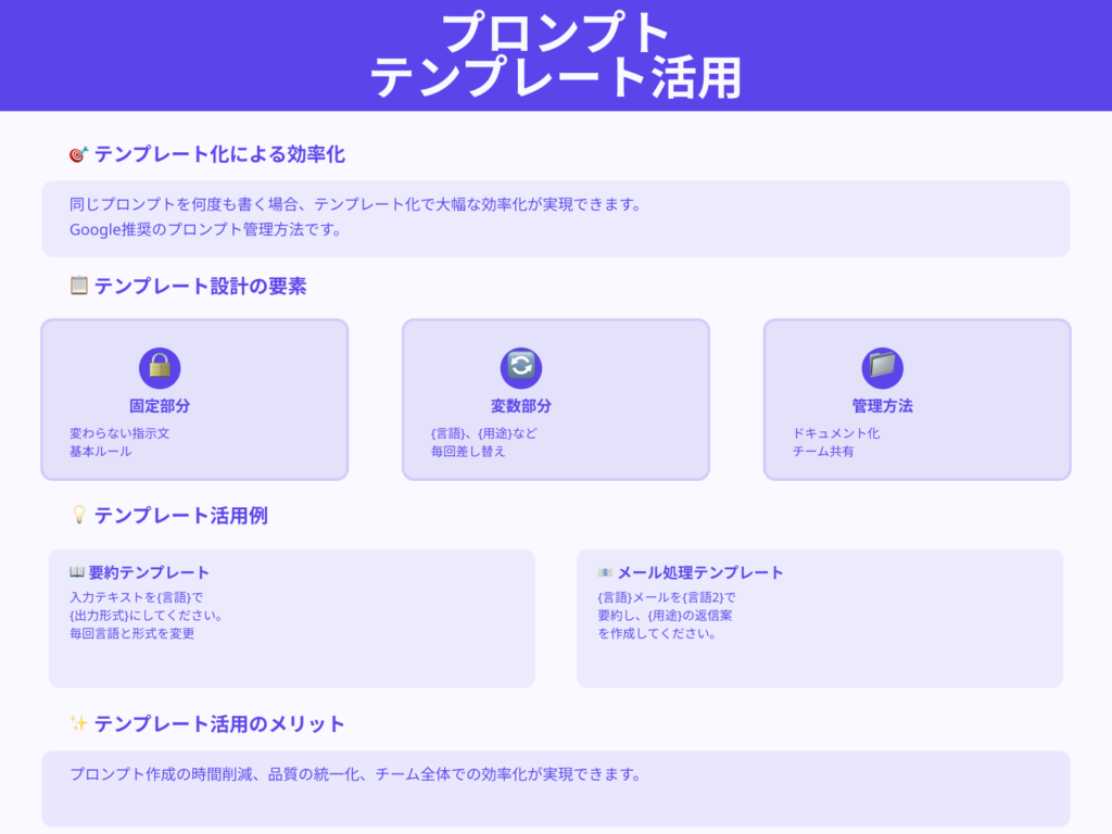 頻出作業はテンプレ化して再利用する