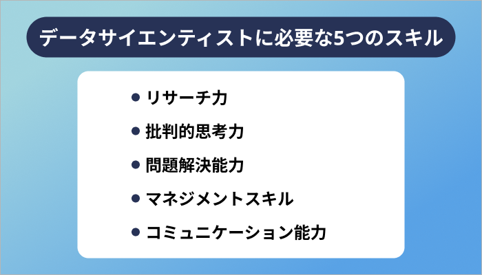 【非技術系】データサイエンティストに必要な5つのスキル