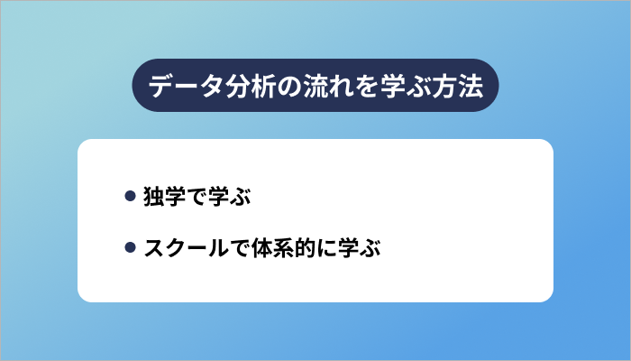 データ分析の流れを学ぶ方法