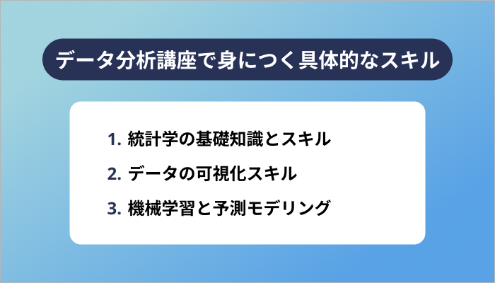 データ分析講座で身につく具体的なスキル