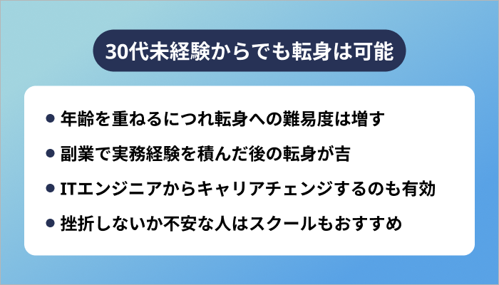 30代未経験からでもデータサイエンティストへの転身は可能