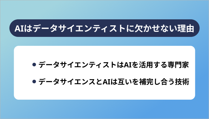 AIはデータサイエンティストに欠かせないツールとされる理由