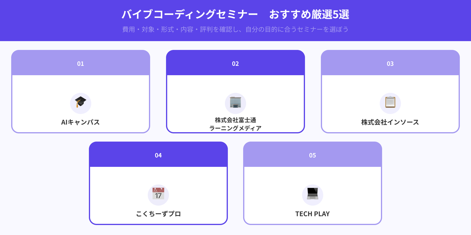 バイブコーディングセミナーおすすめ5選