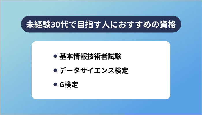 未経験30代でデータアナリストを目指す人におすすめの資格