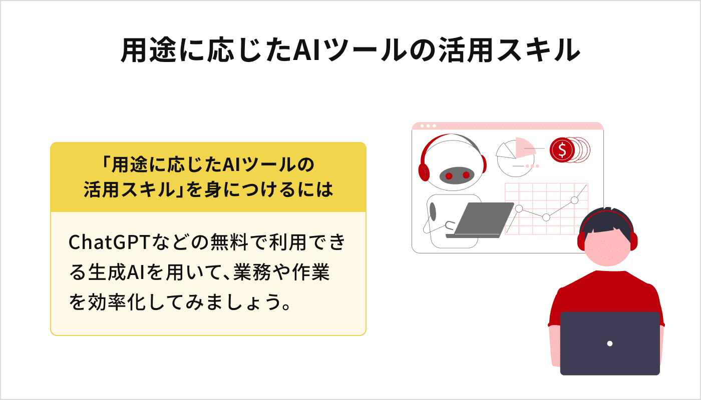 用途に応じたAIツールの活用スキル