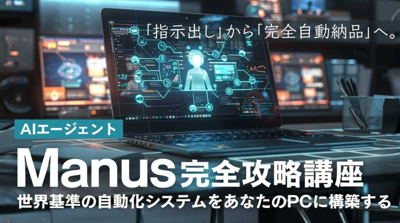 AIエージェント「Manus完全攻略講座」