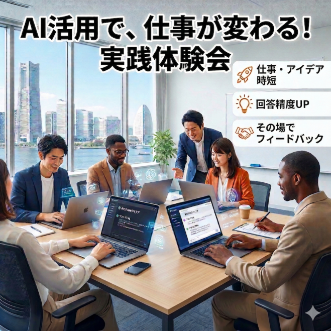 【生成AI初心者限定】仕事の効率が劇的に変わる。「なんとなく」で終わらせない、生成AI体験質問会。in横浜駅