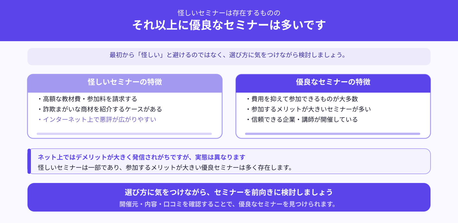 「怪しい」って噂は本当？