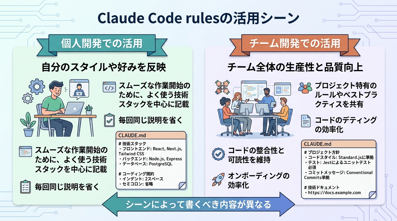 Claude Code rulesの活用シーン