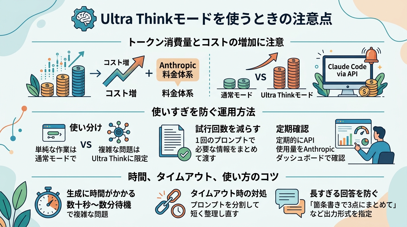Ultra Thinkモードを使うときの注意点