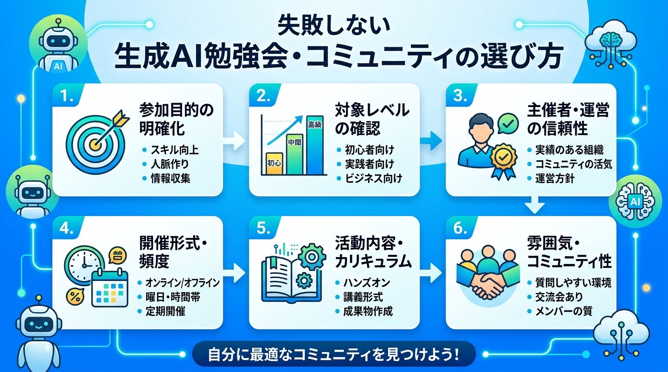 失敗しない生成AI勉強会・コミュニティの選び方