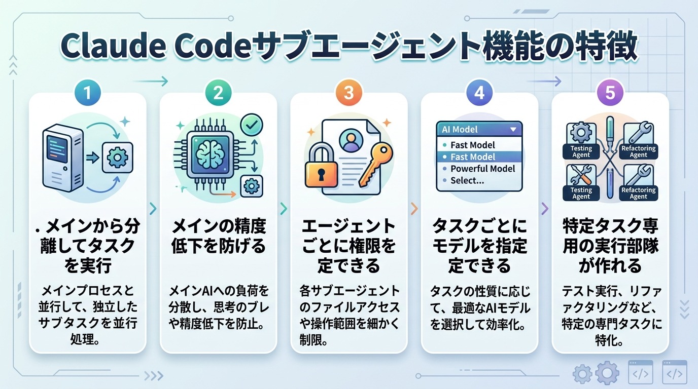 Claude Codeサブエージェント機能の特徴